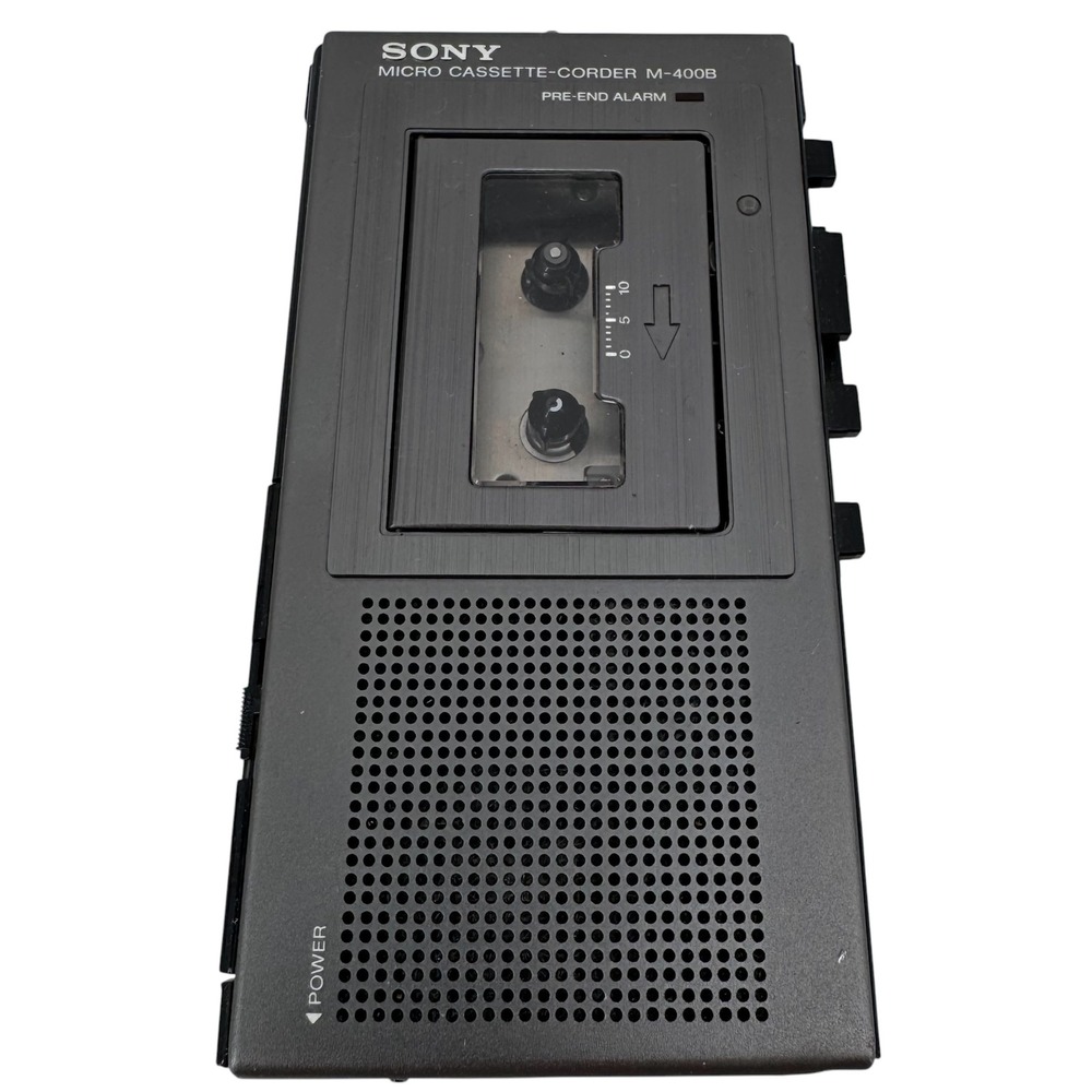 Sony Micro Cassette-Corder M-400B Black Vintage Voice Recorder Japan Untested